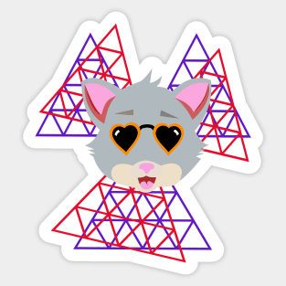 3D Space COOL FUNNY Cat Sticker